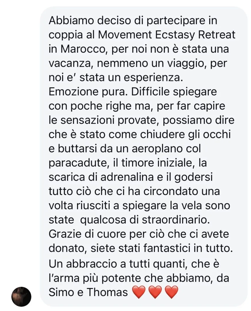 Recensione reale di un partecipante al retreat Moveinside