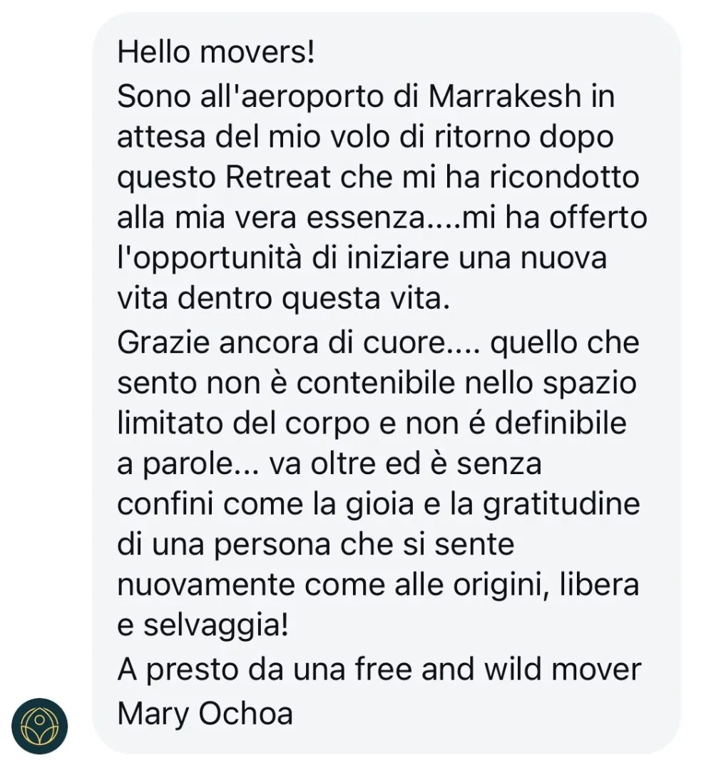 Recensione di chi ha vissuto il Movement Ecstasy Retreat