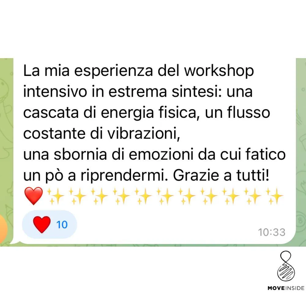 Testimonianza scritta sul retreat Moveinside